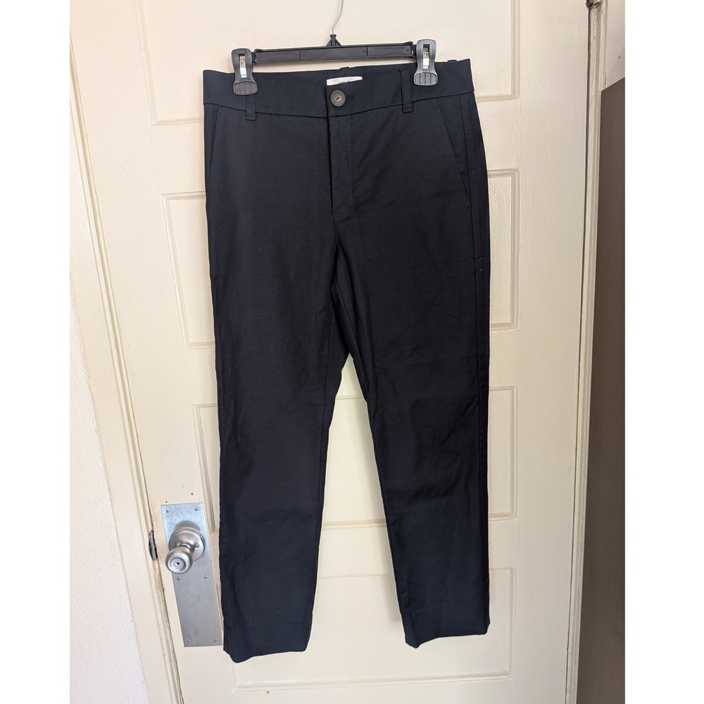 Vince Navy Blue Tailored Slim Straight Leg Trousers Office Pants Size 6